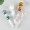 Tubos de fumaça colorida mini mini transparente grossa cor de fumantes de fumantes plataformas de tubo de fumação reta 11 cm 4 cores queimador de óleo transparente