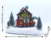 Noel Süslemeleri Kar Evi Led Parlayan Reçine Heykeli Noel Baba Kardan Adam Tren Köyü Sahnesi Dekorasyon Hediye Süslemeleri Dekorasyonlar