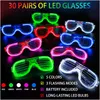 Andra festliga festförsörjningar max roliga LED -lätta glasögon leksaker plastiska slutarskuggor blinkande glöd i de mörka pinnarna solglasögon amhxl