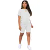 Zomer Plus Size Trainingspakken Womens T-shirt Shorts Katoen 2 Stuk Sets Sweatsuits Dreninger Casual Korte Mouw Shorts Outfits