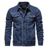 Men's Jackets Denim Men Fashion Motorcycle Jeans Mens Causal Oversized Cotton Casual Black Blue Man Outerwear Coat 220913