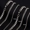 Łańcuchy klasyczny łańcuch kubańskiego męski naszyjnik ze stali nierdzewnej o szerokości 3/5/7 mm link do kobiet dla kobiet Choker Jewelrychains sidn22