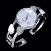 Polshorloges hartvormige armband Watch Women kijken naar luxe Rhinestone dames dames stalen klok Zegarek Damski reloj mujerwristwatch