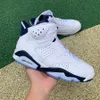 JUMPMAN 6 6s Basketbollskor för män Midnight Navy Georgetown Maroon Brittisk Khaki Svart Infraröd UNC Vit Röd Oreo Elektrisk Grön Carmine Chrome Designer Sneakers