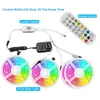 Tiras tiras de tira LED Light RGB Diodo Fita Bluetooth App Control Luzes de decoração da casa 2835 10m 15m 20mled desdobradas