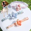 Colliers pour chiens laisses mignon fleur collier réglable pour chat tissu Plaid collier boucle de sécurité pour animaux de compagnie femelle petites fournitureschien