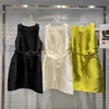 Casual Dresses Summer 2022 Collection ärmlös rund halsväska bälte klänning kvinnor gf333Casual