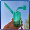 Tuyau de brûleur à mazout en verre coloré fumer narguilé bang épais Pyrex vis eau bang tabac bol pièce Smok accessoire