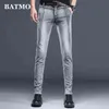 BATMO 2021 Yeni Varış Yüksek Kalite Rahat Slim Elastik Gri Kot Erkekler, erkek Kalem Pantolon, Skinny Jeans Erkekler 819 G0104