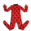 Costume da spandex di Halloween per bambini adolescenti ragazze elastica compleanno cosplay di Natale Lady bug zentai abbigliamento set T6073868