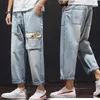 Mode Lose Plus Größe 28-42 Neun-punkt Jeans Frühling Sommer männer Tasche Hosen Gerade Denim Jeans1