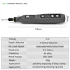 미니 전기 그라인더 세트 무선 드릴 로타리 도구 나무 조각 펜 밀링 조각 3.6V USB 충전기 LED 작업 빛 H220510