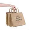 Principal de presente 5pcs Obrigado Kraft Paper Bag Sags para a festa de casamento Favors do dia das mães Presentes Diy Candy Cookie Packing Baggift