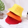 Hooh Summer Foldable Bucket Hat Unisex Women Outdoor日焼け止め綿釣り狩猟帽子室室Chapeau Sun帽子を防ぐ220629