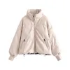 2022 Winter Dicke Warme Parkas Frauen Mode PU Leder Mantel Frauen Elegante Zipper Baumwolle Jacken Weibliche Damen Outwear Für Mutter der Tage Geschenk