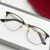 Qualité Nouveau design unisexe sourcil cadre lunettes O609K Sripe jambe 52-18-145mm pour prescription fashional myopie presbytie lunettes étui d'emballage complet