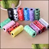 Other Dog Supplies Pet Home Garden Supply 1Rolls 15Pcs Printing Cat Poop Bags Outdoor Clean Refill Garbage Bag Drop Delivery 2021 Atglr