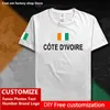 Ivoire Coton T-shirt Personnalisé Jersey Fans DIY Nom Numéro Marque High Street Fashion Hip Hop Lâche Casual T-shirt 220616