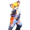 Fursuit Langharige Husky Dog Fox Wolf Mascotte Kostuum Bont Volwassen Cartoon Karakter Pop Halloween Party Cartoon Set # 210