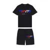 العلامة التجارية Trapstar Mens Clothing Tshirt Tracksuit Sets Harajuku Tops Tee Funny Hip Hop Color T Shirtbeach sharts casual set 220705