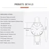 Wristwatches Chronos 1898 Men Women Simple Quartz Watch Case Unisex Couple Leather Watches Large Analog Face Brown Black Montre Femme