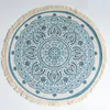 Tapis Tapis Rond Nordique Tapis Boho Ethnique Mandala Gland Pour Salon Coton Lin Grand Tapis De Sol Moderne Classique 90cm MatsCarpets