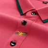 2024 Wysokiej klasy marka Paul krótko-rękawoeved T-shirt Men Polo Shirt 100% bawełna klapy Koreańskie letnie hafty męskie odzież pływowa moda 888yyy