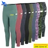 Sexig push up camo hög midja springa tights kvinnor elastisk gym fitness yoga byxor snabba torra sport leggings bottnar anpassade 220704