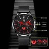 Relógios de pulso relógios masculinos de aço inoxidável cinto de malha de aço quartzo relógio de moda de moda fashion strap watchwatches watchwatches wri wri