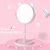 1pc Mirror Makeup Decorative Cartoon Creative Beauty Tools for with Cosmetics Storage Shelf Table Top Table Y200114