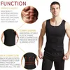 Men's Body Shapers Men's Sweat Sauna Vest Waist Trainer Shaper Neoprene Tank Top Compression Shirt Workout Fitness Back Support Gym Cors