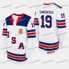 C2604 MIT USA Team 2019 Hlinka Gretzky Cup Ryan Kirwan Tanner Kellys Carson Bantle Artem Shlaine Ben Schoen Jack Williams Colin Purcell Jerseys