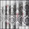 Gardinfönsterbehandlingar Hemtextiler Garden Garden1PC Gardiner Windows Drapes European Modern Elegant Noble Printing Shade for Living R