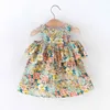 Robes de fille 6M-3Y Floral sans manches imprimé bébé robe volants infantile filles princesse fille robefille