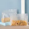 50pcs Frosted Plastic Bags Storage Food Baking Packaging Can Stand Waterproof Seal Jewelry Gift Supplies Bags