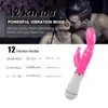 NXY giocattoli per adulti vibratore giocattolo del sesso doppia asta masturbazione utensili per coniglio prodotto per donna220409