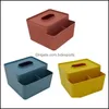 Tissue Boxes Napkins Table Decoration Accessories Kitchen Dining Bar Home Garden Mtifunctional Desktop Box Napkin Container Remote Contro