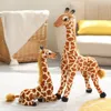 36-55 cm verkliga giraff plysch leksaker högkvalitativa fyllda djur dockor mjuka barn baby födelsedag julklapprum dekoration la462