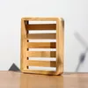 Handgemaakte 100 Biologisch afbreekbare badkamer Topkwaliteit Natuurlijke houten zeep Dish Bamboo Soap Derees Holder12113799