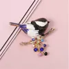 Multicolore Oiseau Broche Pins Qualité Émail Ainmal Broches Nouvel An Designer Bijoux Cadeau Pyrrhula pyrrhula GC1105