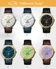 Luxus-Quarz-Mechanik, Unisex, analog, digital, Chronograph, Alarm, Leder, Edelstahl, Titan, Weiß, mittelgroße kleine Uhr