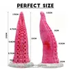 Nxy Dildos Yocy Liquid Silica Gel Suction Cup Imitation Special shaped Tongue Penis for Men and Women Anal Plug Adult Sex Products 0317