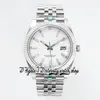 ZF zf126334 ETA 2824 ZF2824 Automatic Mens Watch 41MM Fluted Bezel White Dial Stick Markers 904L Stainless Steel Bracelet And Case Super Version eternity Watches