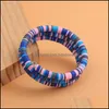 Bangle Bracelets Jewelry Mticolor Polymer Clay Disc Beads Cuff Bangles For Women Men Fashion Bohemia Adjustable Summer Beach Party Drop Deli