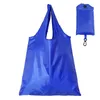 Bolsas de compras DHL100pcs Polyéster Plainestro Plaza Gran capacidad Impermeable Bolsa de almacenamiento plegable