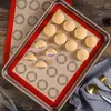 ベイクパンのためのシリコンマカロンベーキングマットmacaroonpastrycookieプロフェッショナルグレードのノンスティック220618