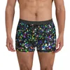 Unterhosen Multicolor Sparkle Unterwäsche Schwarz Glitter Print Beutel Hochwertige Trunk Shorts Slips Sexy Männer Höschen Große Größe 2XLUnterhosen