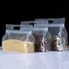 Flat Bottom Bag Food Nuts Storage Pouches Clear Zip Self Sealing Packaging Bag