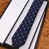 Designer Mens Tie Bee Pattern Silk Tie Brand Neck Ties for Men Formal Business Wedding Party Gravatas With Box245b