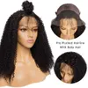 Kinky curly spets front peruk brasiliansk jungfru mänsklig hår full spets peruker för kvinnor naturlig färg3275383